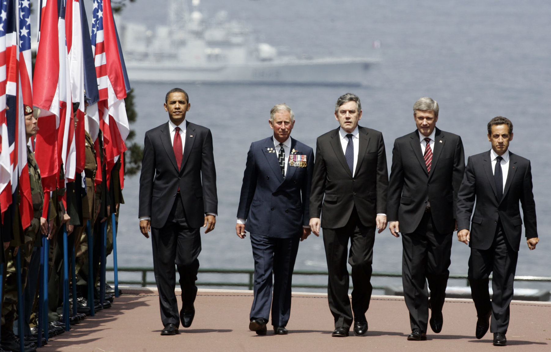 Barack Obama, Nicolas Sarkozy, Gordon Brown, Stephen Harper, Prince Charles